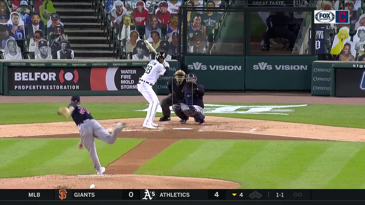 Zach Plesac's highlights from his scoreless outing in Detroit