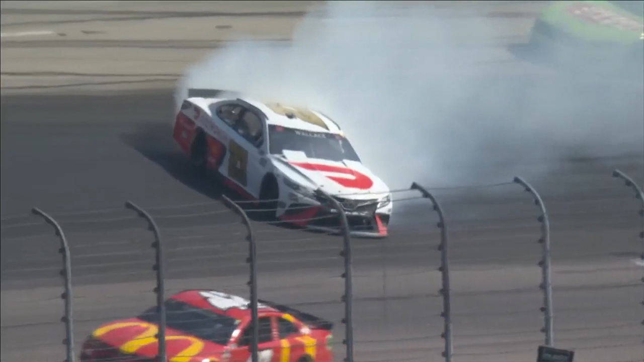 Bubba Wallace spins out at the All-Star Open