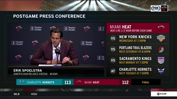Erik Spoelstra breaks down Saturday's final play, close loss to Hornets