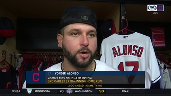 Yonder Alonso says he 'got lucky' with tying homer, could've played 10 more innings