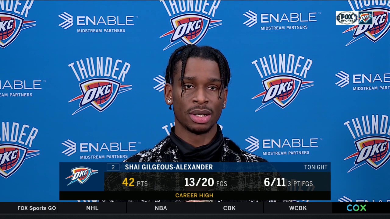 Gilgeous-Alexander: 'Lu had a few huge plays down the stretch in that game'