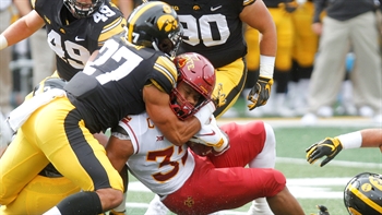 Iowa edges Iowa State 13-3 to claim the Cy-Hawk Trophy