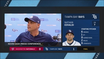 Kevin Cash explains the strategy in the ninth inning vs. the Nationals