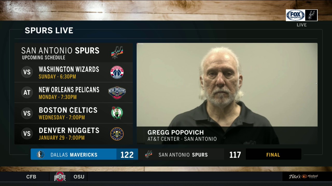 Popovich: 'I was very proud with what they did tonight' | Spurs Live