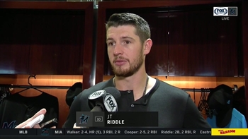 JT Riddle on Marlins' 15-hit performance: 'Every person did their job when they came to the plate'