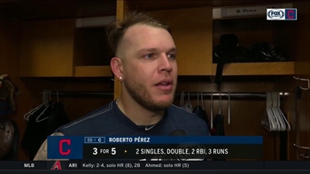 Roberto Perez not thinking at the plate, having fun batting consistently