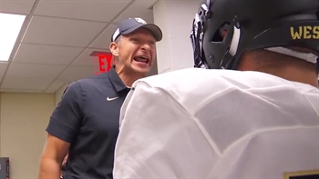 Army Coach, Jeff Monken, delivers emotional pregame speech