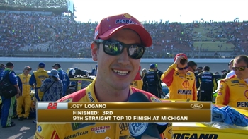 Joey Logano Finishes 3rd | 2017 MICHIGAN | FOX NASCAR