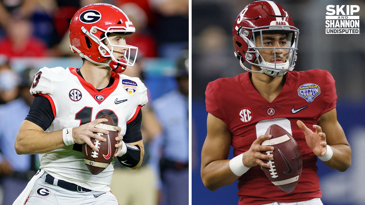 Skip Bayless and Shannon Sharpe predict the CFP Championship winner of Alabama vs. Georgia I UNDISPUTED