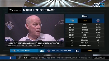 Steve Clifford on Magic's sustained high-level of play after the 30-point win over Pelicans