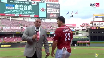 Adam Duvall recaps his first career walk-off home run