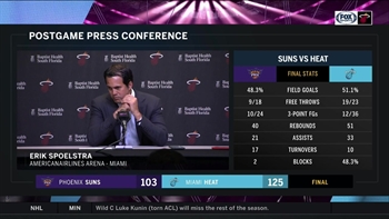 Erik Spoelstra commends Heat's professional approach Monday night