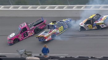 Nemechek & Crafton involved in heavy wreck at Talladega | 2017 TRUCK SERIES | FOX NASCAR
