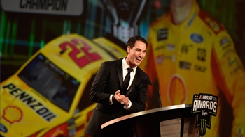 2018 champion Joey Logano gives heartfelt speech at the Cup Series banquet in Las Vegas