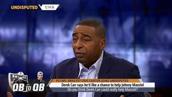Cris Carter explains why Derek Carr reaching out to Johnny football matters l | UNDISPUTED