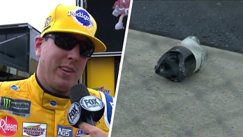 Kyle Busch goes to the garage after losing driveshaft | 2018 DOVER | FOX NASCAR