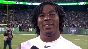 Jamaal Williams tells Kristina Pink it took playing together as brothers to get the win on the road