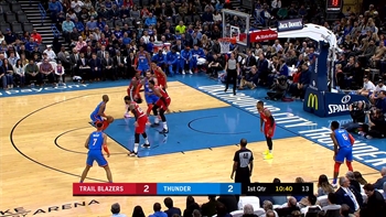 WATCH: Chris Paul Finishes with 30 Points in Thunder Win over Trail Blazers