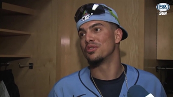 Willy Adames on using video-game gestures, Spanish, Japanese to help Yoshi Tsutsugo with Rays' shift