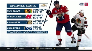 Panthers gear up for 8-game homestand, Chicago first up to visit South Florida