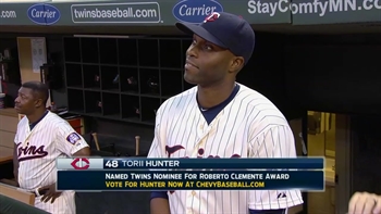 Twins' Roberto Clemente Award nominee Torii Hunter