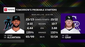 Marlins kick off road trip with showdown against Rockies