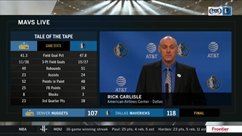 Rick Carlisle on Yogi, Dallas win against Denver