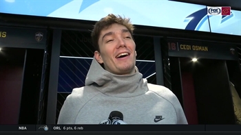 After learning of his selection to the Rising Stars Challenge Cedi Osman thanks his teammates