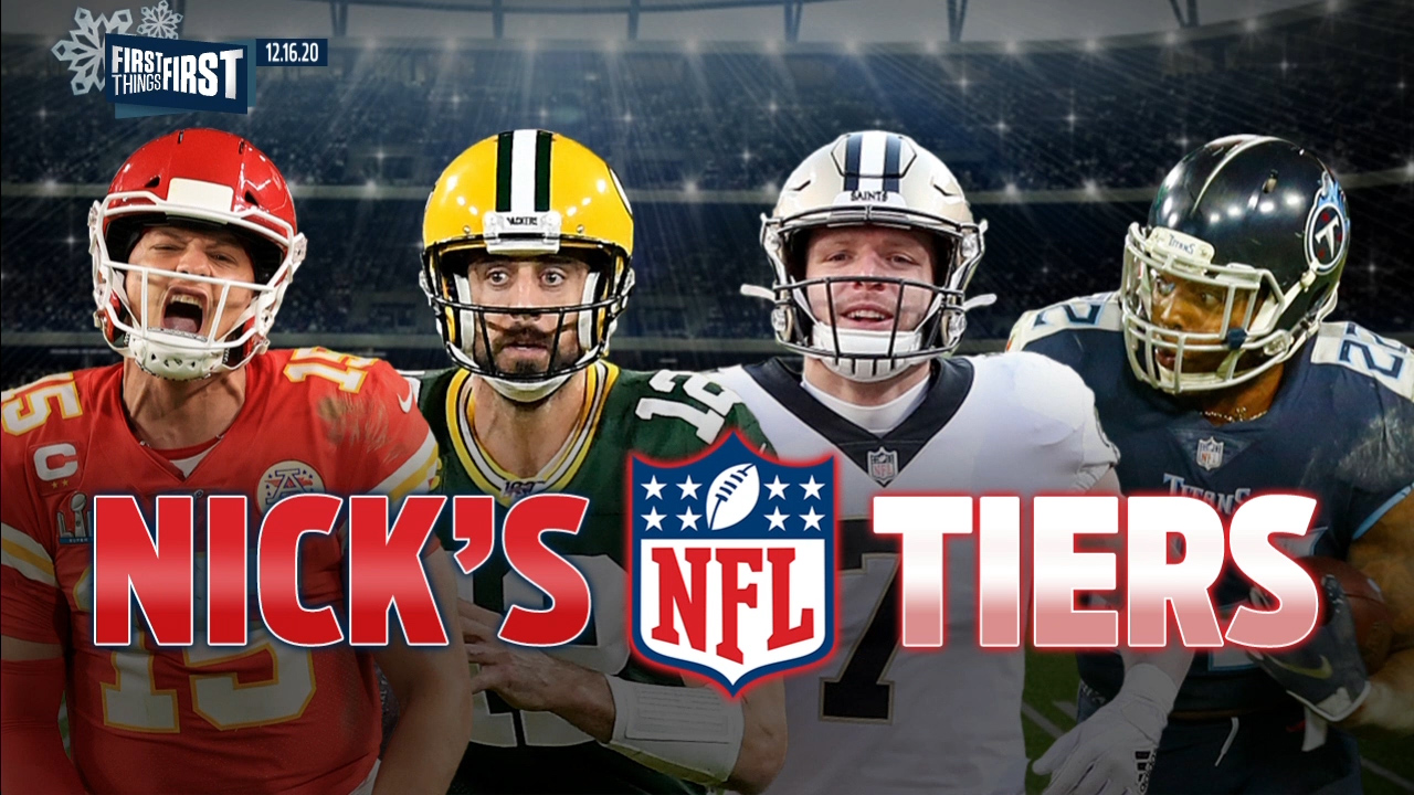 Nick Wright breaks down his NFL Tiers entering Week 15 | FIRST THINGS FIRST