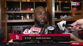 Ozuna on first Cardinals grand slam: 'Got a good pitch'