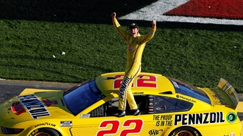 FINAL LAPS: Joey Logano holds off the field after late caution to win at Vegas