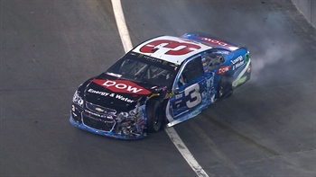 Austin Dillon slams into Jeffrey Earnhardt after flat tire | 2017 BRISTOL