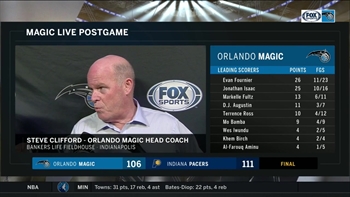 Steve Clifford critical of Magic's defense after close loss to Pacers