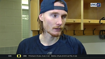 Joonas Korpisalo talks about being ready to sub in the second period