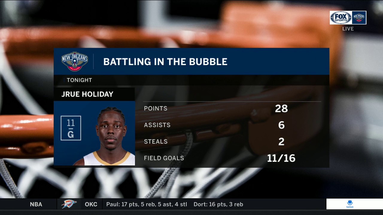 Jrue Holiday Battling in the Bubble | Pelicans Live