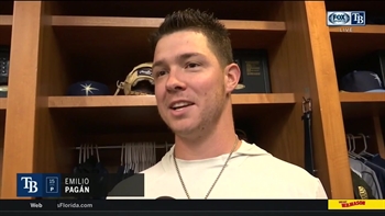Emilio Pagan on his 2 strong innings, Kevin Kiermaier's catch at the wall after the win in NY