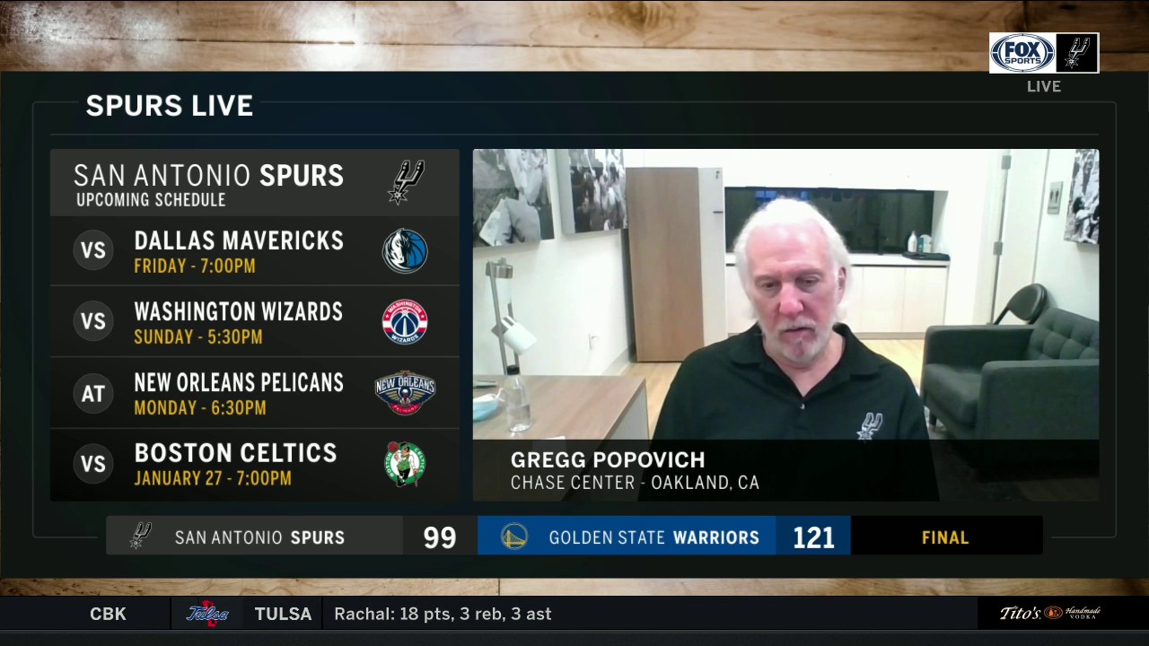 Gregg Popovich on the San Antonio Loss to the Golden State Warriors