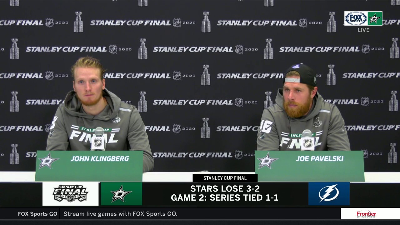 John Klingberg and Joe Pavelski talk penalties, Stars Game 2 Loss
