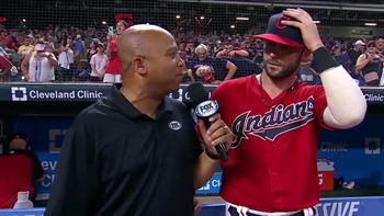 Tyler Naquin hit a mammoth home run that hit the top of the foul pole