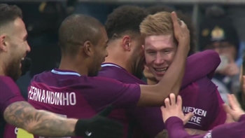 Kevin De Bruyne scores beautiful free kick against Cardiff | 2017-18 FA Cup