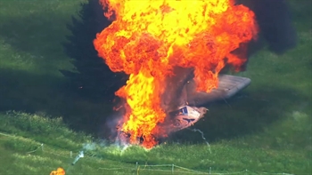 Blimp crashes near U.S. Open