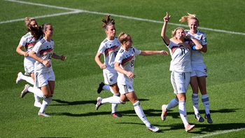 Germany's Sara Daebritz scores her 3rd goal of the 2019 FIFA Women's World Cup™ on a penalty