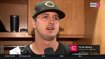 Tyler Mahle felt good pitching at home and finally getting a W next to his name