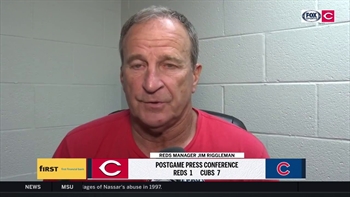 Jim Riggleman says Hamels 'dominated' and forced weak contact vs. Cincinnati