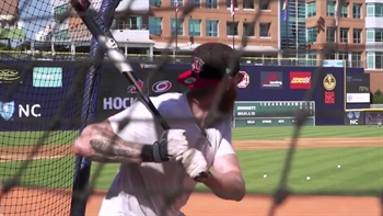 Hurricanes take batting practice with Durham Bulls