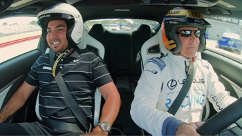 A Day at the Races: Jason Day & Scott Pruett take a hot lap at Laguna Seca