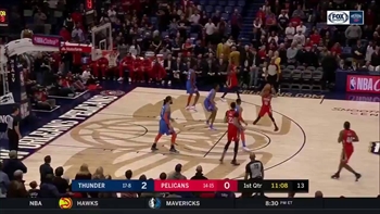 WATCH: Anthony Davis, Jrue Holiday help Pels top Thunder 118-114
