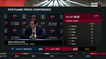 Erik Spoelstra breaks down Heat's season-opening win over Grizzlies