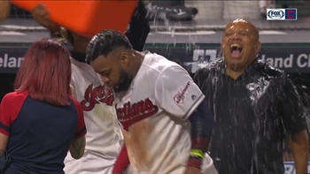 Carlos Santana soaks in his walk-off winner