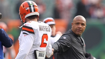 Skip Bayless explains why he loves Baker Mayfield's reaction to Hue Jackson